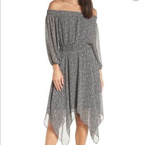 Charles Henry Smocked hankerchief dress.